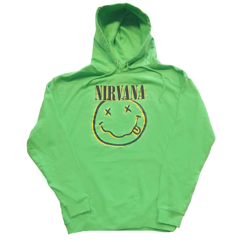 Nirvana - Inverse Happy Face Hoodie/trui - Groen